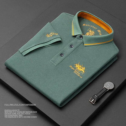 High Quality Men's Cotton Embroidered Summer Polo Shirt Short Sleeve T-shirt