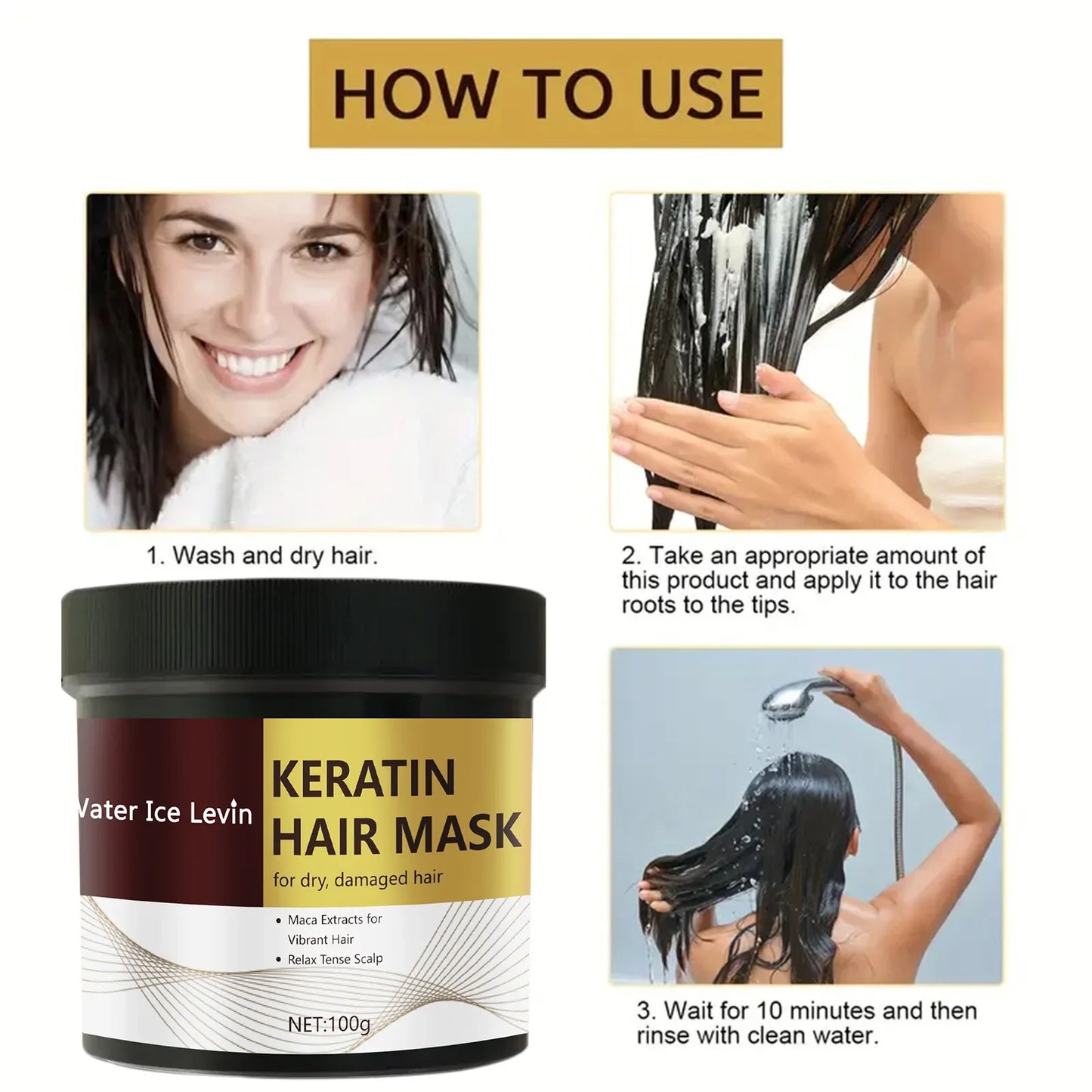 Magical Keratin Hair Mask Moisturizer Fast Repair Damaged Frizzy Hair