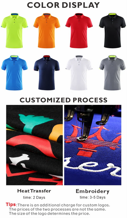Customizable Diy Logo Quick-drying Polo Shirt For Men & Women Hiking Cycling Camping Outdoor Sports Group Clothing