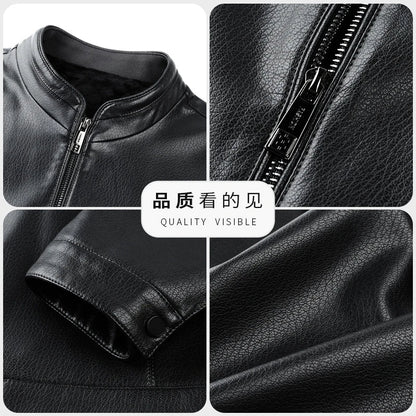 Men's Business Casual Natural Sheep Thin Leather Jacket