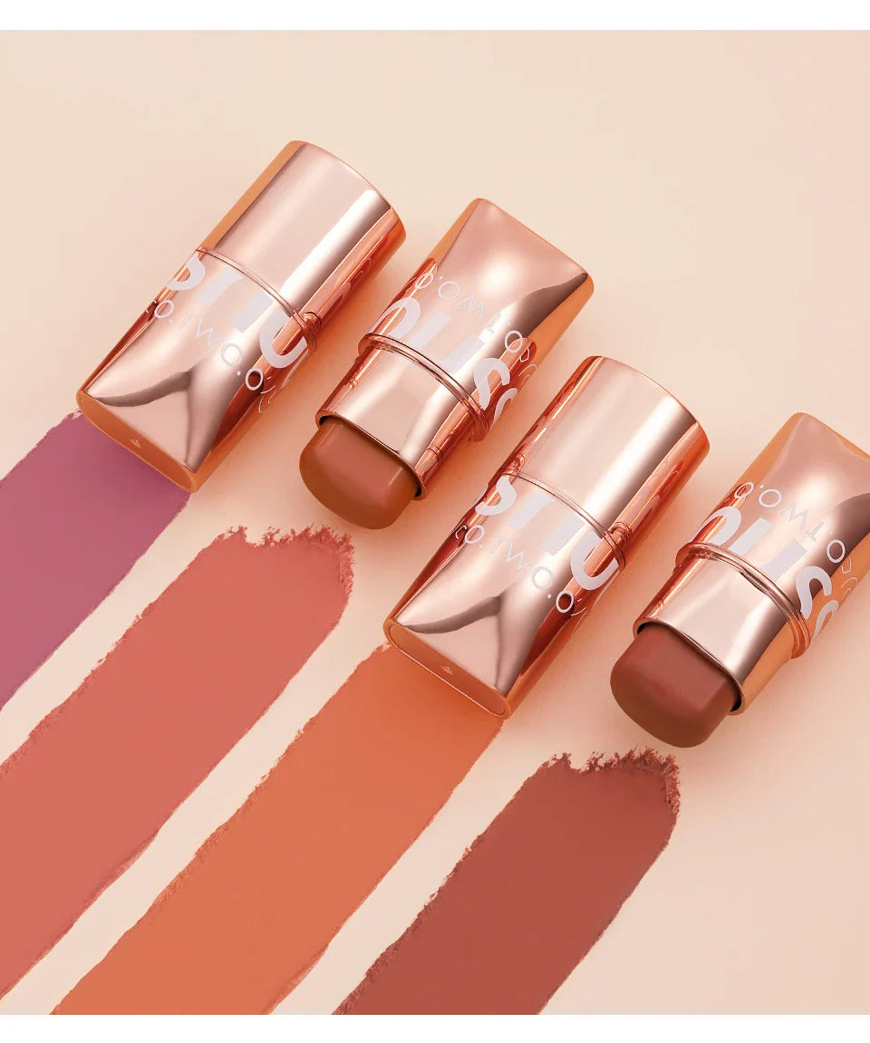 Lipstick Blush Stick 3-in-1 Eyes Cheek and Lip Tint Waterproof Lightweight Cream