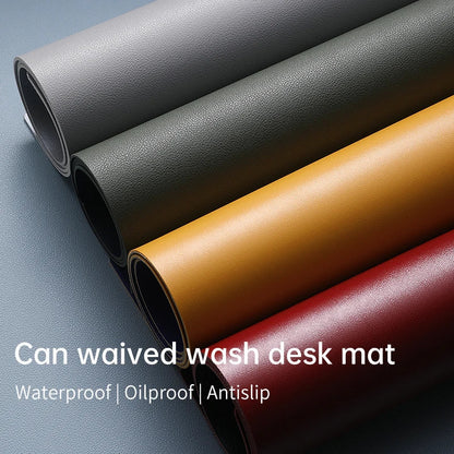 Large PU leather waterproof mouse pad
