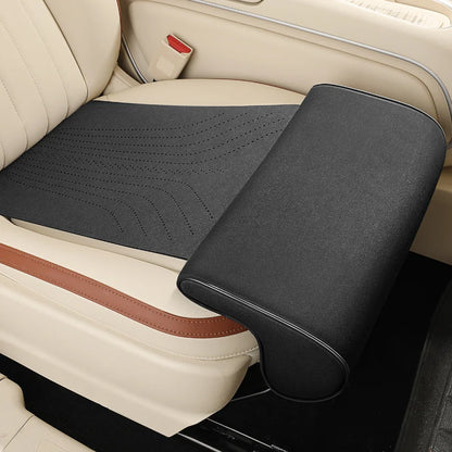 Car Seat Leg Support Extension Suede Universal Auto Seat Extender Leg Cushion For Driver Memory Foam Seat Padding Mat Cover