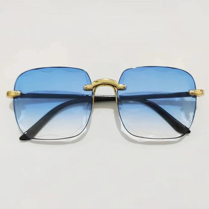 Sunglasses For Women ladies Rimless Diamond cutting Lens Brand Designer Ocean Shades