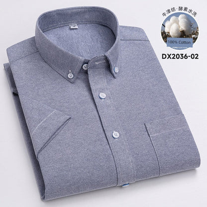 Casual Oxford Men's Short-Sleeved Dress Shirts