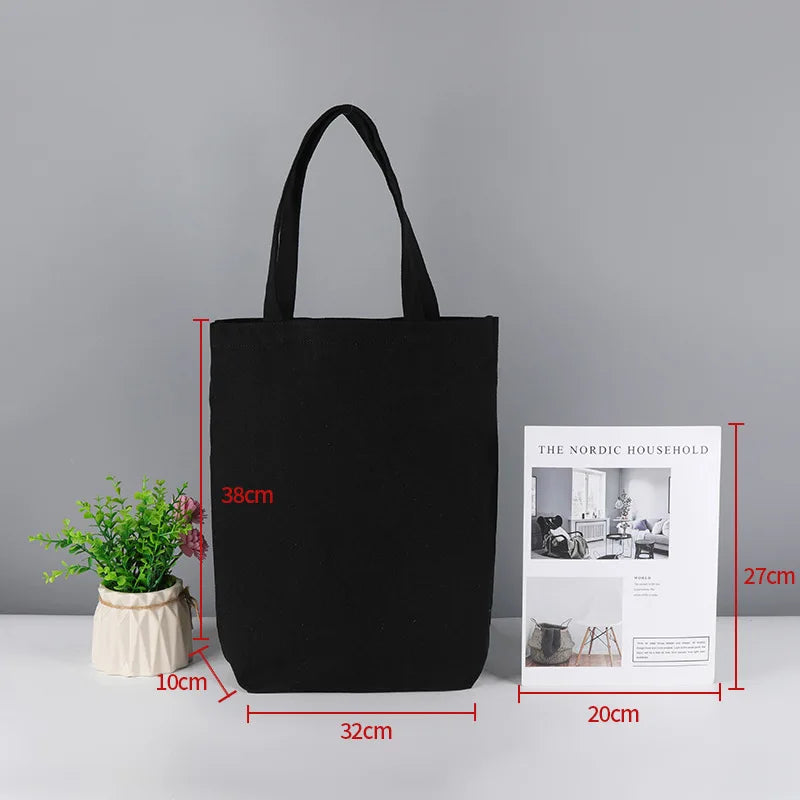 Bulk Wholesale 100pcs/Lot Reusable Cotton Bag Custom Canvas Shopping Tote Bags with Logo