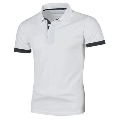 New Mens Short Sleeve Polo Shirt Solid Color