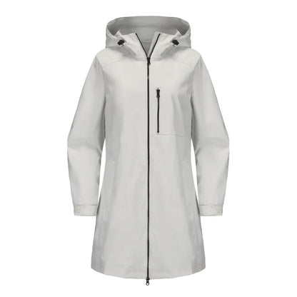 Spring Women's Hooded Long Jacket, Size S-3XL