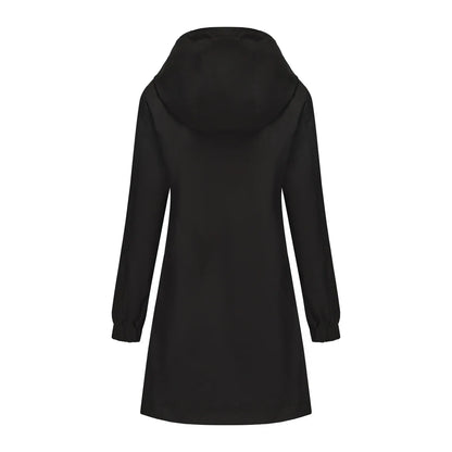 Spring Women's Hooded Long Jacket, Size S-3XL