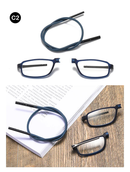 DML Ultralight Reading Men Women Glasses Hanging Stretch Anti-fatigue Presbyopia Unisex Glasses Diopter +1.5+3.5