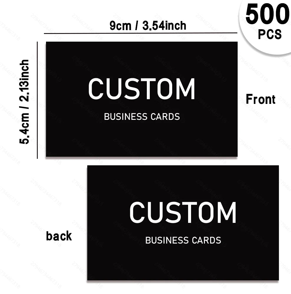 200/500/1000pcs Customizable Cards, Personalized Business Cards with Acrylic Storage Box, Waterproof Thank You Invitations