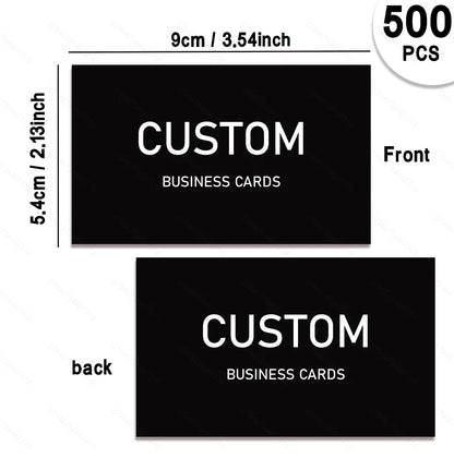 200/500/1000pcs Customizable Cards, Personalized Business Cards with Acrylic Storage Box, Waterproof Thank You Invitations