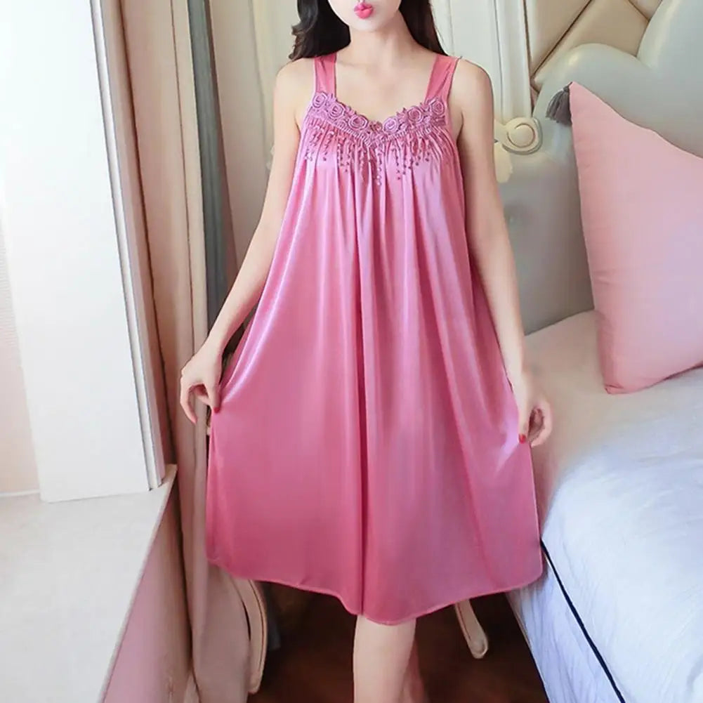 Women Summer Pajama Night Dress Comfortable Gown