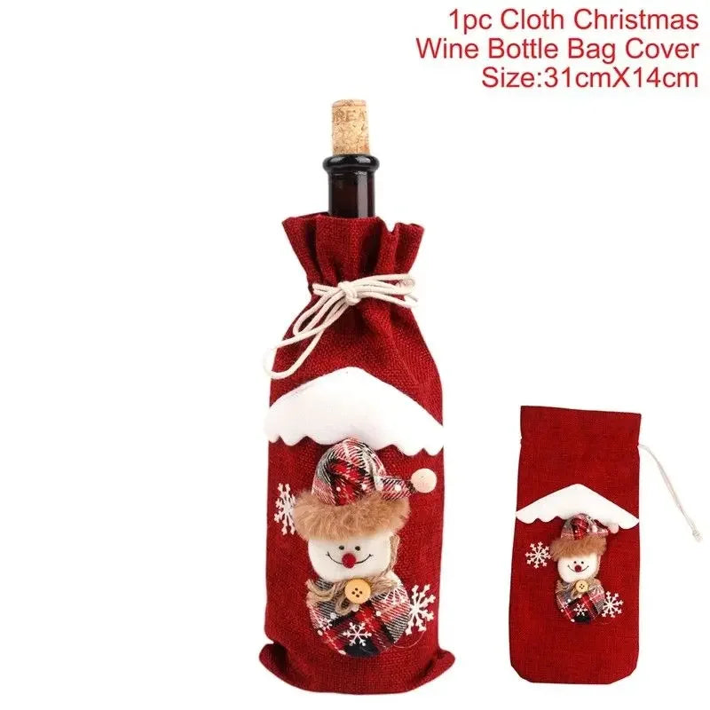 Christmas Wine Bottle Decoration