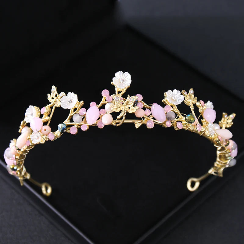 Gold Color Luxury Crystal Wedding Tiaras Crowns Party Rhinestone Prom Bridal Diadem Crown Tiara Hair Jewelry