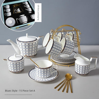 Exquisite Luxury Ceramic British Bone China Coffee Cups and Saucer