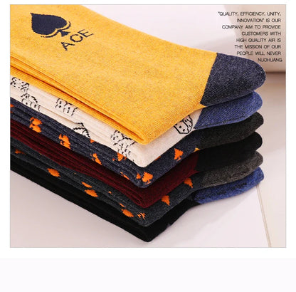1Pairs Men's Fun Cool Breathable CottonCasual Socks Fun Patterns