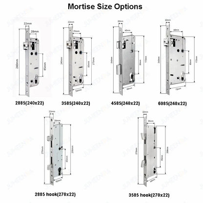 Waterproof Sliding Door Smart Lock TTLock App Alexa Fingerprint Digital Code RFID Card Anti-Lock Aluminum Glass Electronic Lock