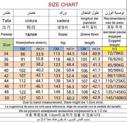 34-50 Sizes Men's Stretch Jeans Straight Leg Denim Pants Extended Sizing Blue/Black Streetwear Relaxed Fit for Work & Casual