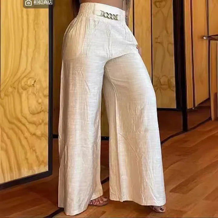 High Waist Elegant Wide Leg Women Pants