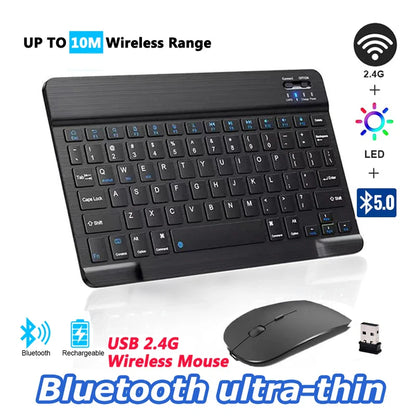 Keyboard Wireless Bluetooth 2.4G Rechargeable