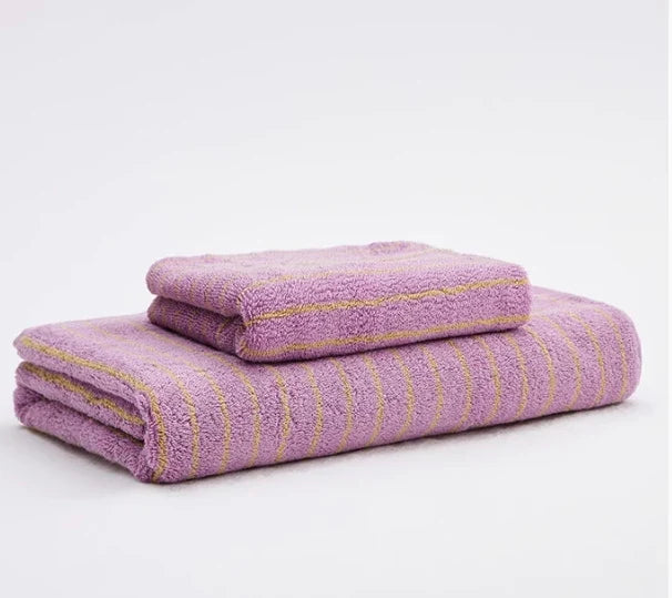 Striped Geometric Rhombuses Cotton Soft Towels