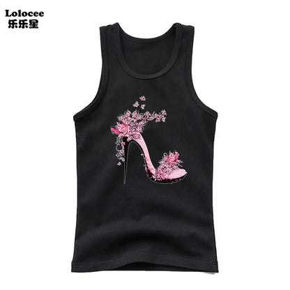 Girl Summer Pink Tanks Tops