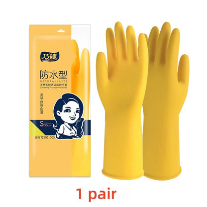 1Pair Lengthen Dishwashing Cleaning Silicone Gloves