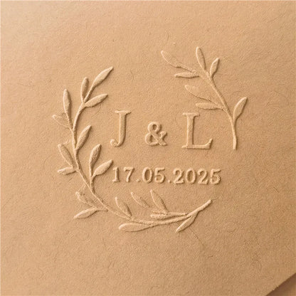 Custom Initials Embosser stamp,Book Embosser Personalized Wedding Embossing Stamp, Address Stamp, Form the Library Embosser