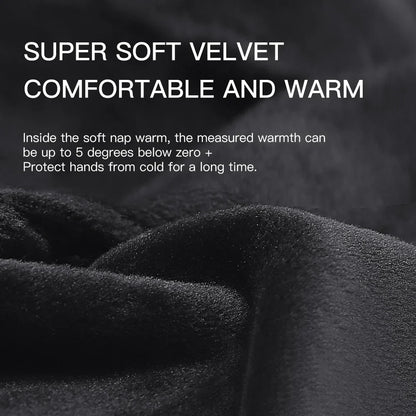 Men Winter Gloves Sports Bike Snow Bicycle Gloves Touchscreen Windproof Silicone Waterproof