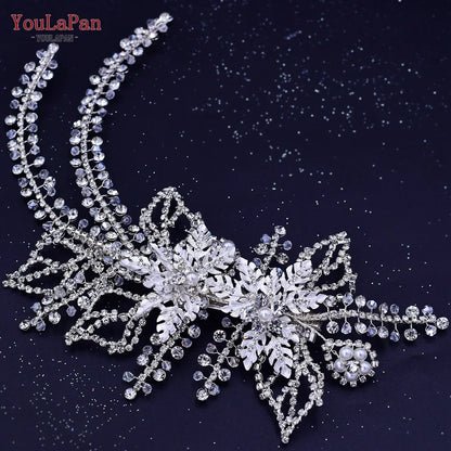Wedding Hair Accessories Rhinestone Tiara Bridal Headdress Pageant Crown Hair Clip