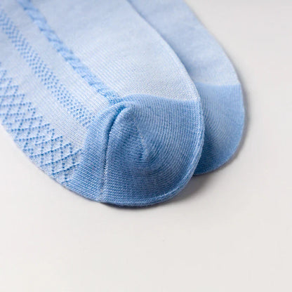Breathable Cotton Socks with Ruffle Lace