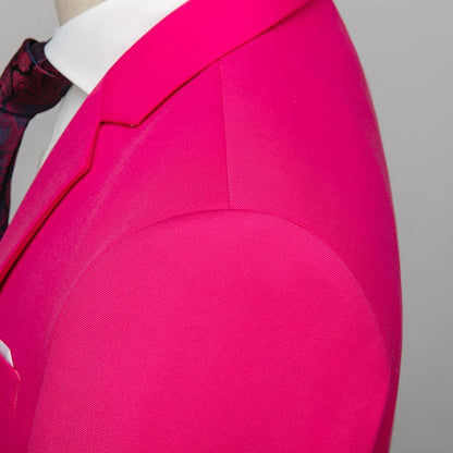 Men's 3 Piece Suit, Jacket Vest Trousers, Slim Fit Blazer Waistcoat Pants