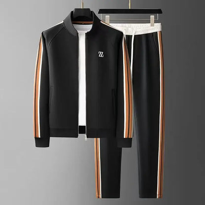 Spring Autumn Fashion Embroidered LOGO Men's Sports and Leisure Jacket Pants 2-pc
