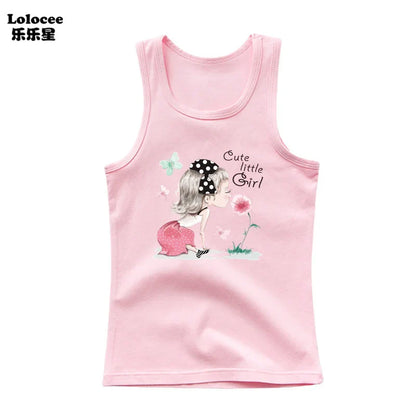 Girl Summer Pink Tanks Tops