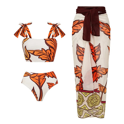 Women Swimwear 2PC Cover-up Swimsuit