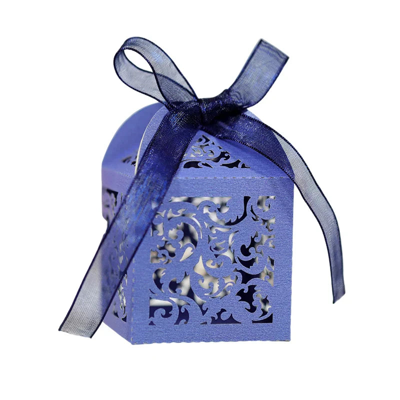 20/50Pcs Flower Vine Candy Boxes Wedding Favor Gift Packaging Box Sweet Bag With Ribbon Valentine's Day Birthday Party Supplies
