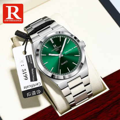 Super Player Genuine Automatic Swiss Green Waterproof Water Quartz Mechanical Watch