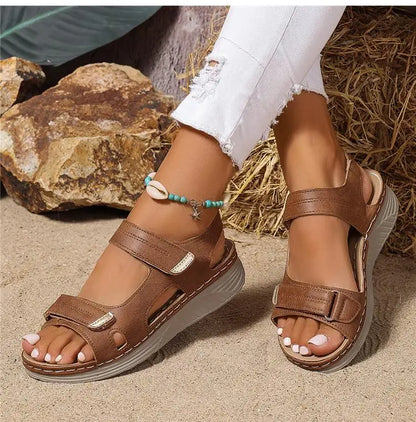 Women Summer Walking Sandals Shoes Wedge Non-Slip