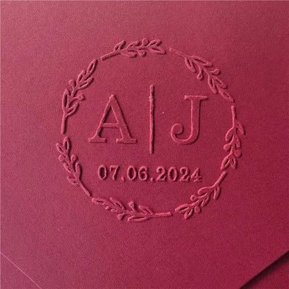 Custom Initials Embosser stamp,Book Embosser Personalized Wedding Embossing Stamp, Address Stamp, Form the Library Embosser
