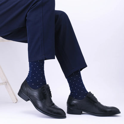 5 Pairs Argyle Breathable Men's Dress Socks Plus large Size High Quality Combed Cotton