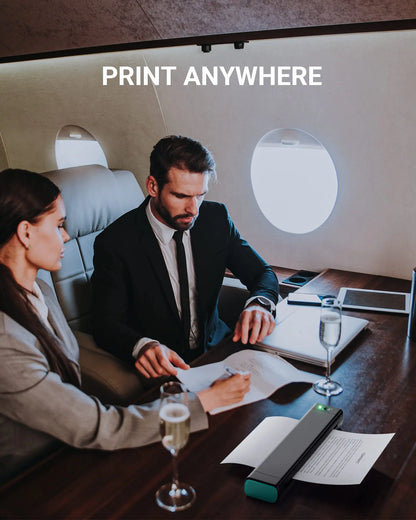 M08F Portable Phone Travel Home Wireless Thermal Printer Bluetooth Use A4 Mobile Printer for Laptops Inkless