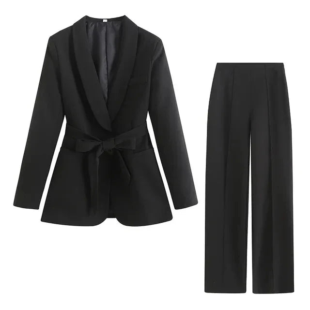 Maternity Photoshoot Suit Lace Up Long Sleeve Blazer