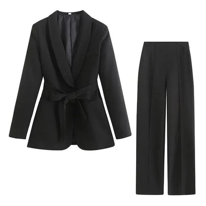 Maternity Photoshoot Suit Lace Up Long Sleeve Blazer
