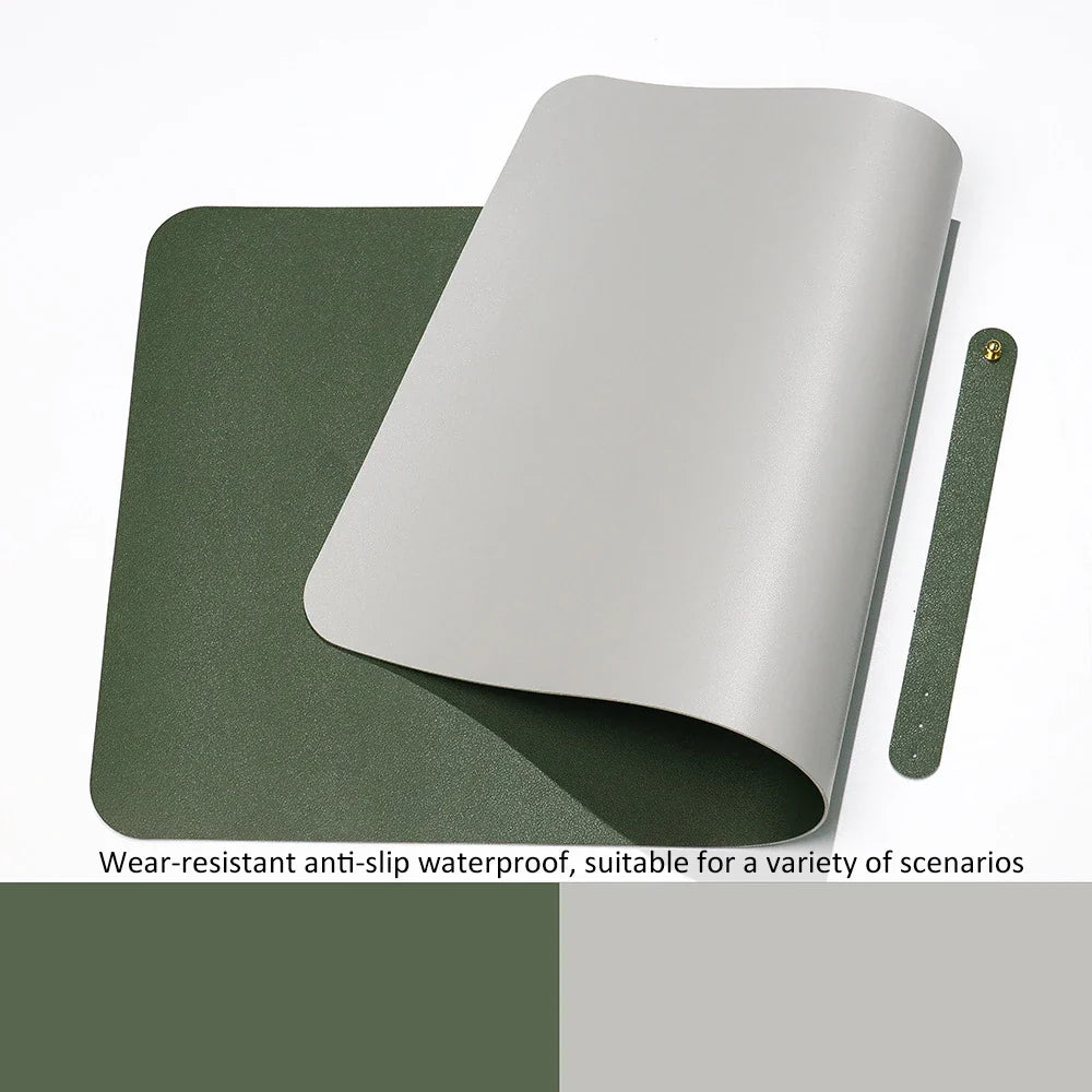 Large PU leather waterproof mouse pad