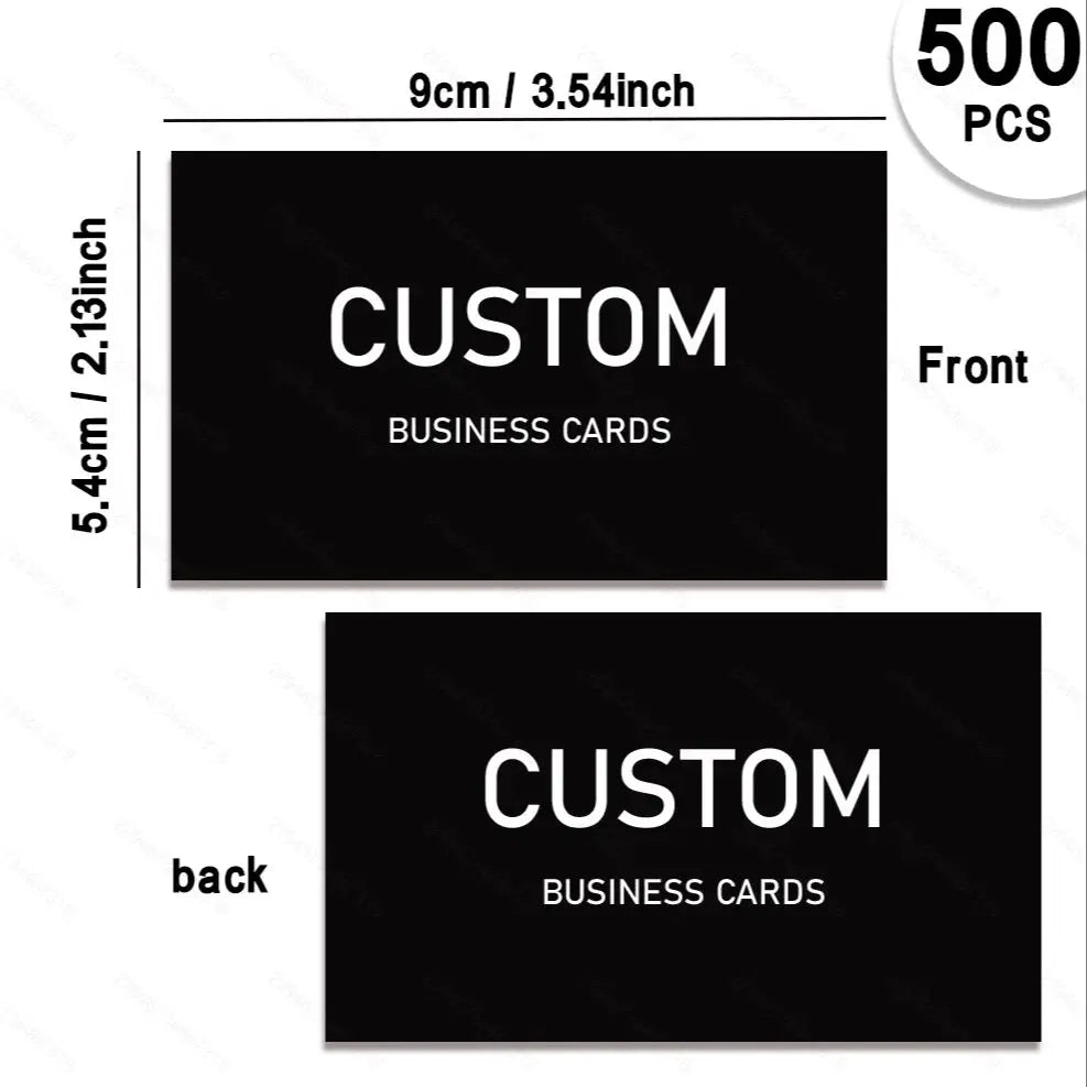 200/500/1000pcs Customizable Cards, Personalized Business Cards with Acrylic Storage Box, Waterproof Thank You Invitations