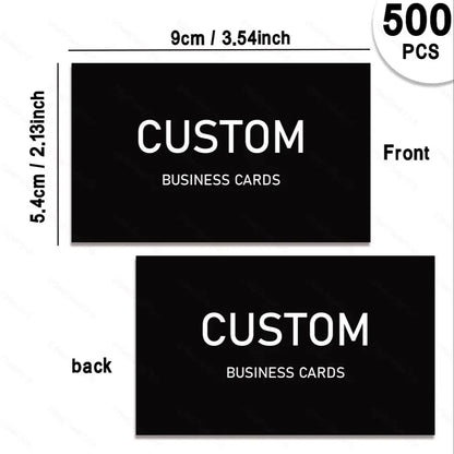 200/500/1000pcs Customizable Cards, Personalized Business Cards with Acrylic Storage Box, Waterproof Thank You Invitations