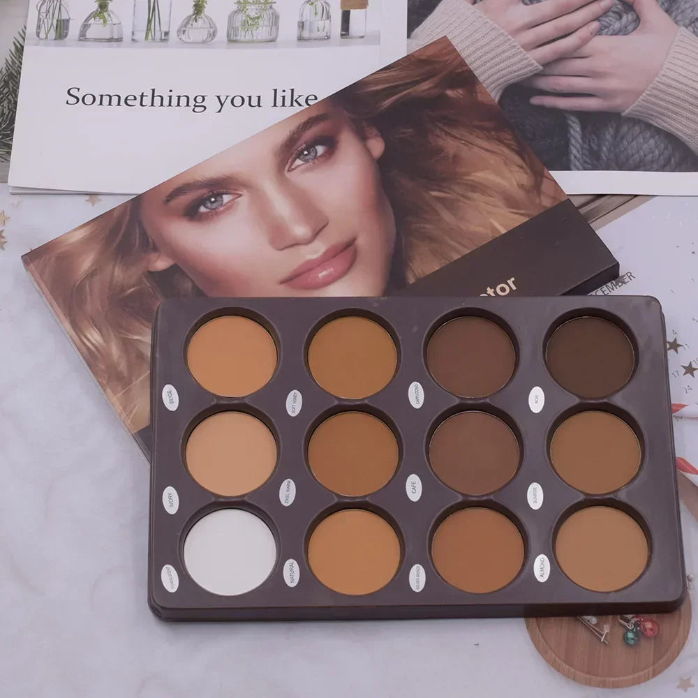 Face Makeup Women 3D Contouring Shadow Wheel Color Palette Bronze glazed Matte