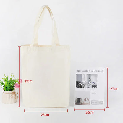 Bulk Wholesale 100pcs/Lot Reusable Cotton Bag Custom Canvas Shopping Tote Bags with Logo