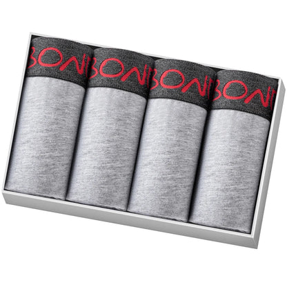 4pcs Men Underwear Cotton Boxer Shorts